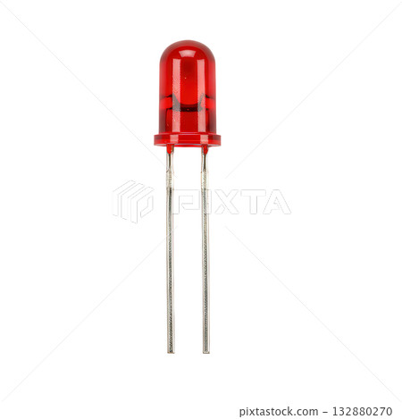 Red light emitting diode an electronic... - Stock Illustration ...