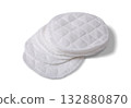Stack of Reusable Quilted Cotton Makeup Remover Pads 132880870
