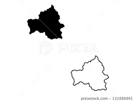 Black silhouette and simple outline of the Lublin Voivodeship region in Eastern Poland Black silhouette and simple outline of the Lublin Voivodeship region in Eastern Poland 132880991