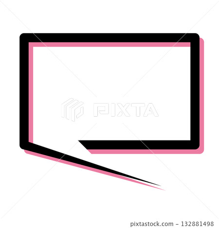 Simple speech bubble illustration, horizontal, square Simple speech bubble illustration, horizontal, square 132881498