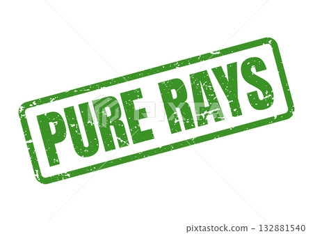 Pure Rays green rubber stamp message providing a sense of clean and clear energy for positive concepts 132881540