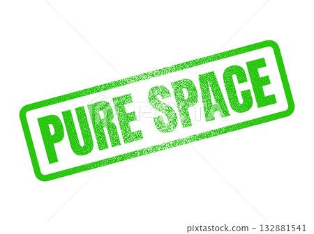 Pure Space Grungy Green Rectangular Seal for Designated Clean Areas and Safe Environments 132881541
