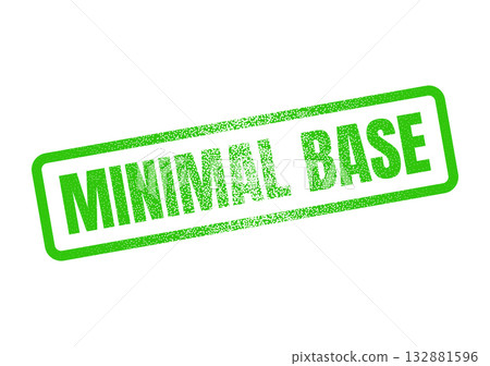Minimal Base green rubber stamp presents a simple textured seal for foundational concepts Minimal Base green rubber stamp presents a simple textured seal for foundational concepts 132881596
