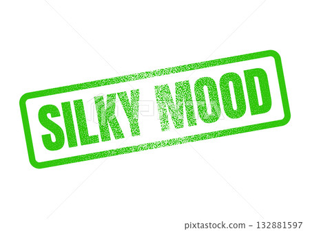 Silky Mood Grungy Green Rectangular Stamp for Smooth Feelings and Luxurious Atmospheres 132881597