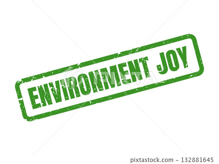 Distressed Green Environment Joy Rubber Stamp Seal for Promoting Sustainable Practices and Happiness 132881645