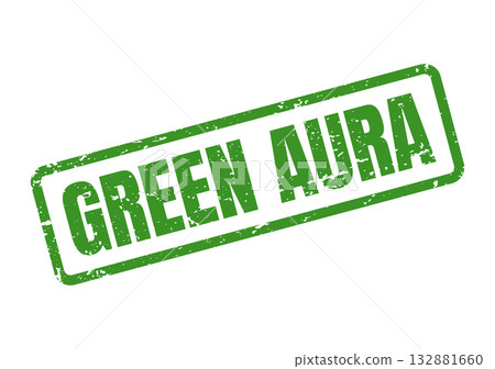 Distressed Green Aura Rubber Stamp Seal for Promoting Energy and Spiritual Wellbeing 132881660
