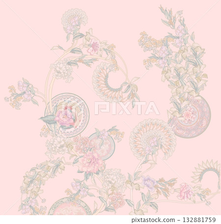 Handpainted Diverse Decorative Patterns Collection With Floral Vintage And Geometric Themes Artwork Handpainted Diverse Decorative Patterns Collection With Floral Vintage And Geometric Themes Artwork 132881759