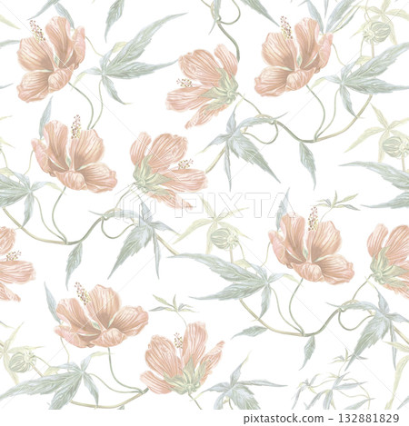 Handpainted Diverse Decorative Patterns Collection With Geometric Floral Striped And Watercolor Themes Artwork 132881829