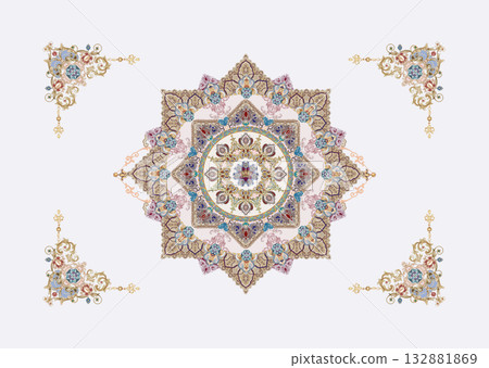 Handpainted Diverse Decorative Patterns Collection With Geometric Floral Striped And Watercolor Themes Artwork Handpainted Diverse Decorative Patterns Collection With Geometric Floral Striped And Watercolor Themes Artwork 132881869