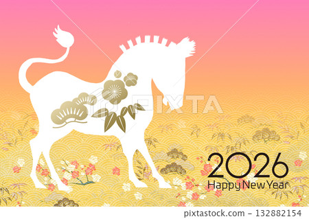 2026年新年賀卡 2026年新年賀卡 132882154
