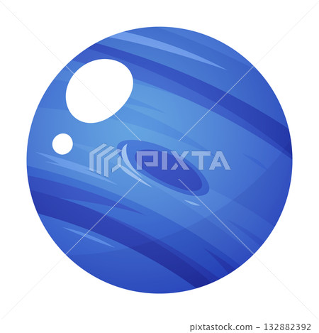 Cute Neptune illustration 132882392