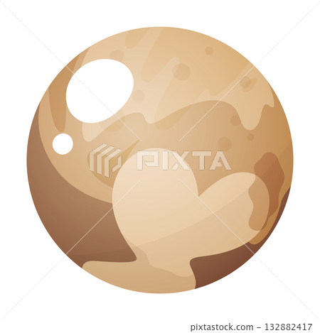 可愛的冥王星插圖 132882417