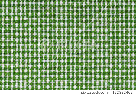 Green and White Checkered Fabric Close up Texture Green and White Checkered Fabric Close up Texture 132882462
