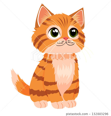 cute orange tabby cat cartoon cute orange tabby cat cartoon 132883296