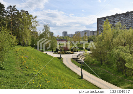 Residential area Zelenograd in Moscow, Russia 132884957