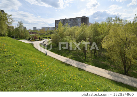 Residential area Zelenograd in Moscow, Russia 132884960