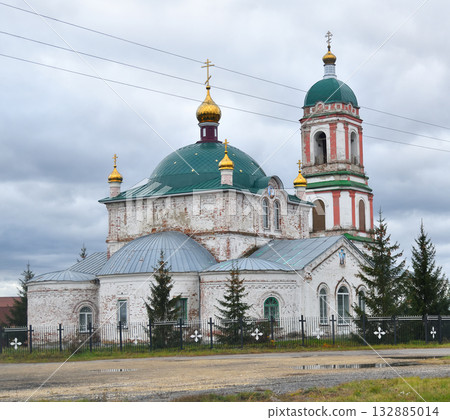 St. Michael the Archangel Church in the village of Fashchevka, Lipetsk Oblast, Russia 132885014