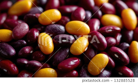 Closeup of Colorful Beans Background 132885528