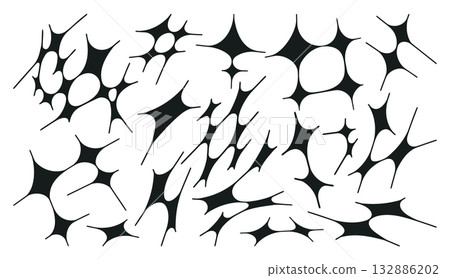 Abstract doodle shapes. Hand drawn figures, sketch strokes icons, abstract lines flat vector illustration set. Minimalist aesthetic shapes collection Abstract doodle shapes. Hand drawn figures, sketch strokes icons, abstract lines flat vector illustration set. Minimalist aesthetic shapes collection 132886202