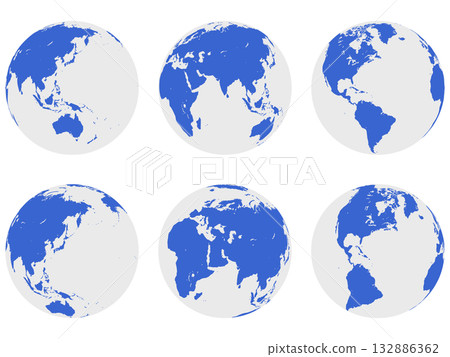 Simple earth illustration set 132886362