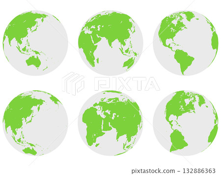 Simple earth illustration set 132886363