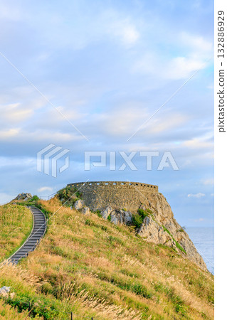 Ashigesaki Observatory bathed in the autumn morning sun, Hachinohe City, Aomori Prefecture Ashigesaki Observatory bathed in the autumn morning sun, Hachinohe City, Aomori Prefecture 132886929