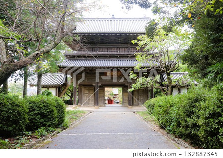 山口縣萩市,東光寺三門,萩城下町,世界遺產,世界遺產 山口縣萩市,東光寺三門,萩城下町,世界遺產,世界遺產 132887345