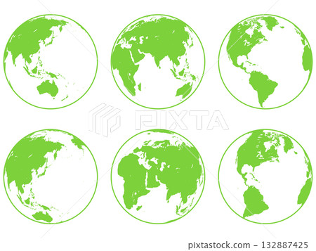 Simple earth illustration set 132887425