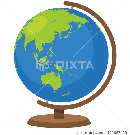 Simple globe illustration Simple globe illustration 132887429