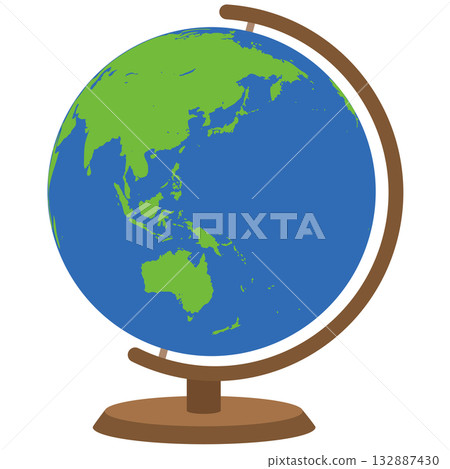 Simple globe illustration Simple globe illustration 132887430
