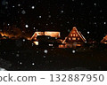 Gokayama Thatched roofs and snow 132887950