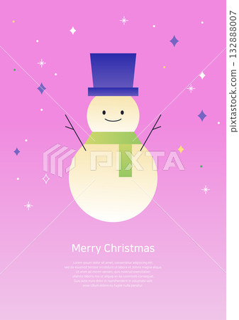Vector illustration of a snowman. Vector illustration of a snowman. 132888007