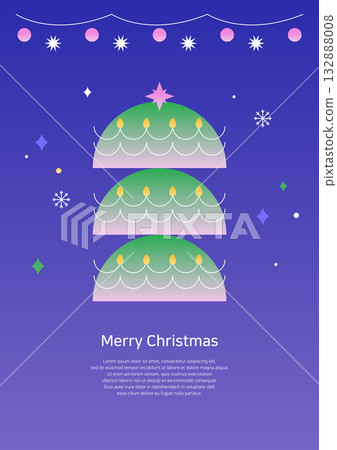 Vector illustration of Christmas tree. Vector illustration of Christmas tree. 132888008
