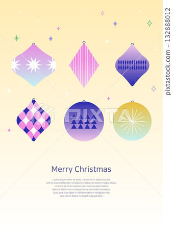 Vector illustration of Christmas ornaments. 132888012