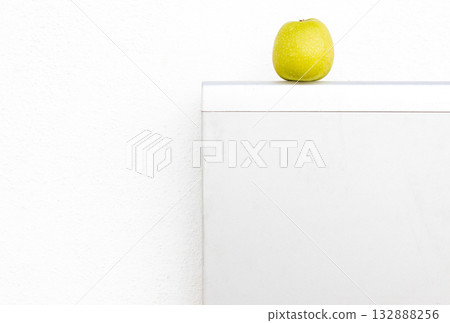 Apple on an abstract white background, composite fashion photo Apple on an abstract white background, composite fashion photo 132888256