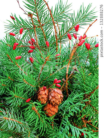 Christmas photo with decorations, this photo can be used for Christmas and New Year themes Christmas photo with decorations, this photo can be used for Christmas and New Year themes 132888276