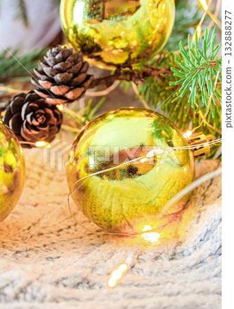 Christmas photo with decorations, this photo can be used for Christmas and New Year themes Christmas photo with decorations, this photo can be used for Christmas and New Year themes 132888277