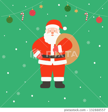 Vector illustration of Santa Claus. 132888557