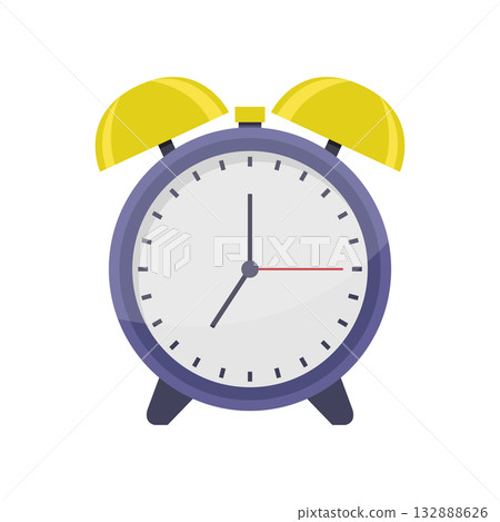Alarm clock illustrated in vector 132888626