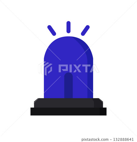 Siren alarm illustrated in vector Siren alarm illustrated in vector 132888641