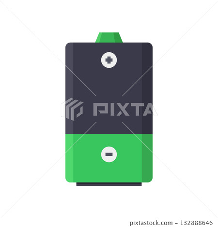 Battery illustrated in vector Battery illustrated in vector 132888646