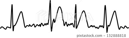 Atrial fibrillation graphic material illustration 132888818