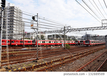 Keikyu Railway's train depot, Kanazawa Inspection Yard Keikyu Railway's train depot, Kanazawa Inspection Yard 132889589