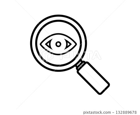 Magnifying glass vector illustration loupe icon Magnifying glass vector illustration loupe icon 132889678