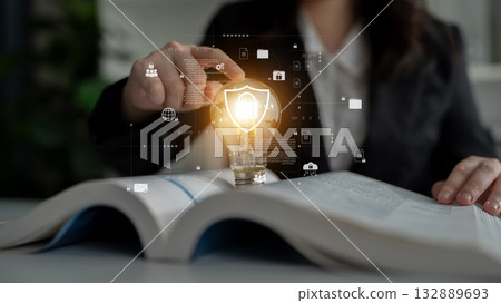 AI cybersecurity and data protection system concept Parse AI cybersecurity and data protection system concept Parse 132889693