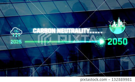 Carbon neutrality timeline from 2024 to 2050 goal Marrow 132889981