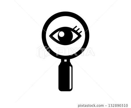 Magnifying glass vector illustration loupe icon 132890310