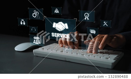 Customer Support and Service Workflow Marrow 132890488