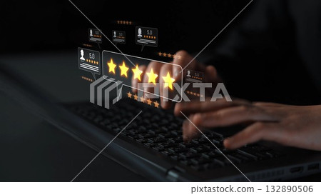 Customer review and rating system for feedback and trust building Marrow 132890506