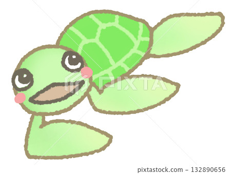游泳的海龜 游泳的海龜 132890656